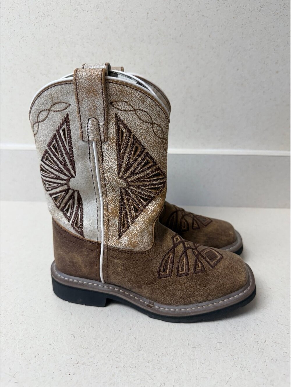 Dan Post Kids Lil' Kite Days Tan Square Toe Western Boots